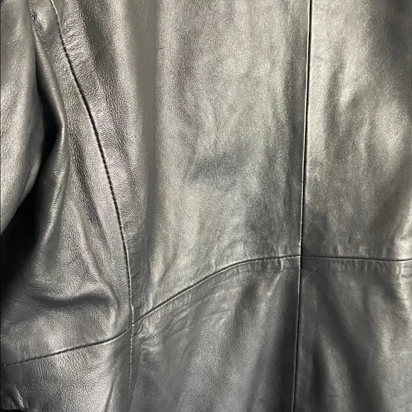 Part Two Lamb Leather Single Button Blazer - Picture 4 of 14